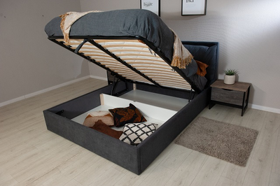 Кровать Эмилия, графит, 160*200 с ПМ, разный размер