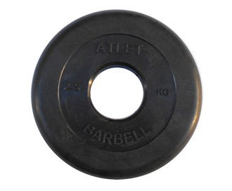 Диск обрезиненный MB Barbell Atlet, диаметр 51 мм, вес 1,25 - 25 кг