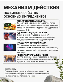 Кормовая добавка для собак и кошек: Масло лосося + масло виноградной косточки, DOBROPET, 100 мл