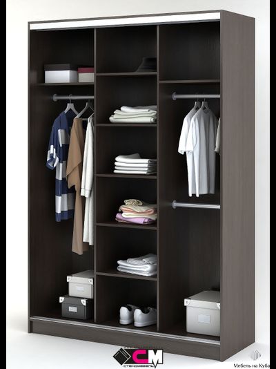 Альянс шкаф-купе 1,5м Венге