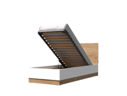 Кровать АДЕЛЬ 0,8 с подъемным основанием Дуб Вотан-Белый гладкий