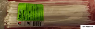 Хомут стяжка кабельная 4*250 (белый) (цена за 100 шт.) Fortisflex