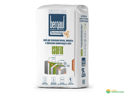 Штукатурно-клеевая смесь для утеплителя BERGAUF ISOFIX, 25кг