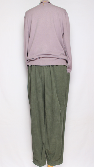 Брюки Бохо вельветовые "БАНАНЫ" хаки, малахит, графит р.48-54