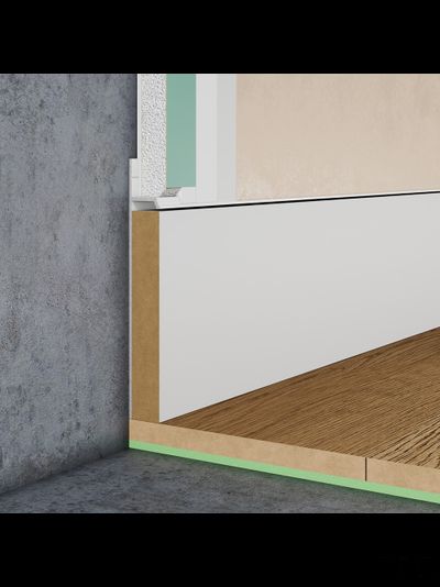 Плинтус скрытого монтажа Pro Design 323 Белый Муар