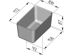Хлебная форма Л11В (172 х 106 х 87 мм)