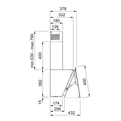 FPJ 915 WH (110.0361.907) белый стекло вытяжка (сенсор)