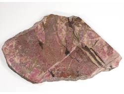 Родонит розовый, срез полированный с двух сторон, Россия, Урал (168*98*8 мм, 347 г) №36115