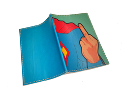 Обложка на паспорт с принтом "Жест Супермена"