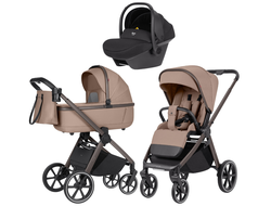 Коляска 3в1 Carrello Omega Deluxe Paper Beige (Nova)