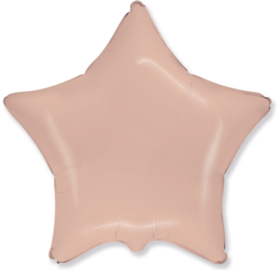 Шар (18''/46 см) Звезда, Пудра, Макарунс