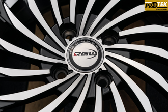 Комплект дисков R15 6,5J ET+35 4*100 RGW 2658 Черный с полированными лучами (T402)