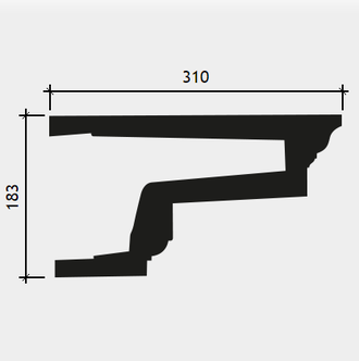 Карниз 4.31.101 сборный - 183*310*2000мм