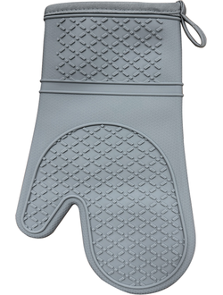 Рукавица термостойкая с 1-м выделенн. пальц. 30*18,5 см(от -40 до +240°С) серая, силикон (1шт)