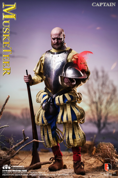 Испанский мушкетер-сержант (медно-никелевая версия) - КОЛЛЕКЦИОННАЯ ФИГУРКА 1/6 Series of Empires Spanish Conquistadors Nickel Silver Edition MUSKETEER SERGEANT (SE138) - COOMODEL