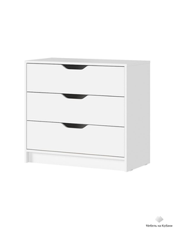 Руна КМ 01 Комод 800  Белый/Белый