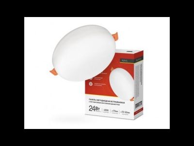 Светильник встраиваемый светодиодный ASD/InHome даунлайт безрамочн. RLP-FL 24W(1680lm) 4000К 4K d170(50-160) кругбел IP20