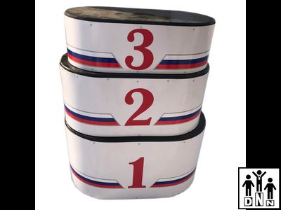 Пьедестал матрешка для награждения овальный АС-6 (размер 1 места 1000 х 650 х 540 мм) DNN