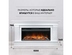 Линейный электрокамин Monaco WT