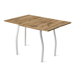 Дуэт 4 Стол обеденный 600*800 раскладной дуб вотан/белый муар 1.1