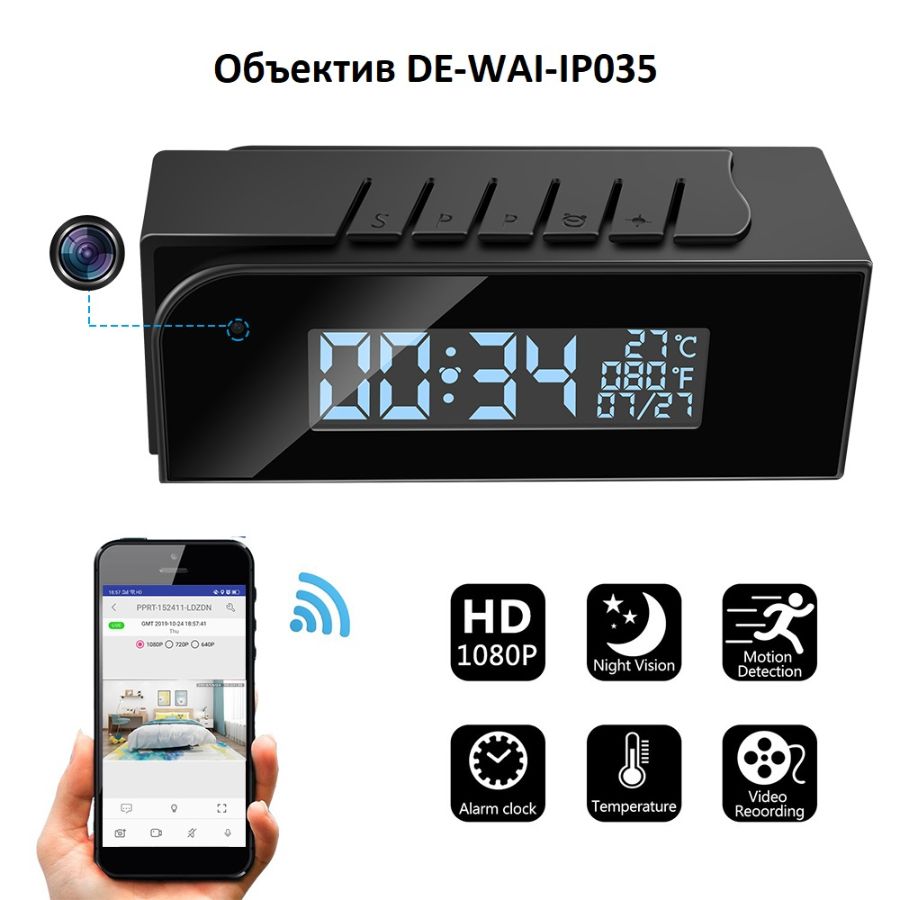 Wifi Videonyanya Ohrannaya Videokamera S Informatorom Vremeni Temperatury V Pomeshenii S Dvr Full Hd Tinycam
