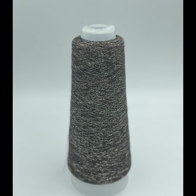 TORCITURA di DOMASO BACH LUREX  люрекс 1/ 34000 65% ВИСКОЗА 35% PL  (вес 50 грамм, длина 1700 метров) цв.204 серебро на чёрном