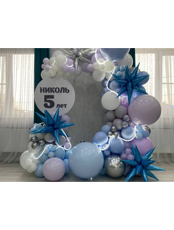 ФОТОЗОНА ИЗ ШАРОВ "ХОЛОДНОЕ СЕРДЦЕ"