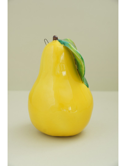 Груша с листом (жёлтая)