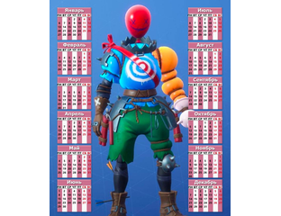 Купить календарь настенный Fortnite, Фортнайт №36 в интернет магазине ...