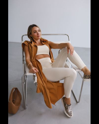 Платье-рубашка из плотного итальянского хлопка (сафари)