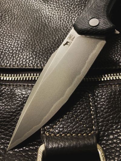 Складной нож Грач сталь ЛАМИНАТ Васильева, рукоять G10, цвет черный