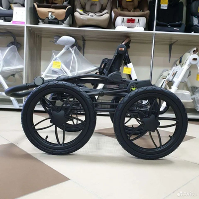 Детская коляска 2 в 1 Cobabe 6300L Бежевый Экокожа