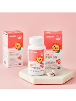 Daily One Bebekids Детский железо +C и D  со вкусом клубники, на 60 дн с 3 лет