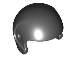 Minifigure, Headgear Helmet Sports/Flight, Black (93560 / 6217663 / 6257280)