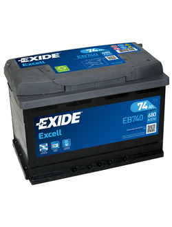 АККУМУЛЯТОР АВТОМОБИЛЬНЫЙ EXIDE EXCELL EB740 R+ 74Ah 680А (En)