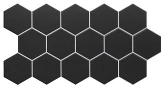 Керамический гранит Hex Black 26.5x51 матовая