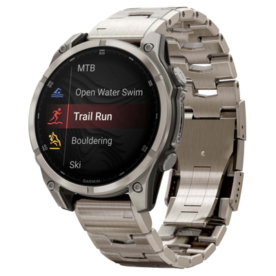 Часы Garmin Fenix 8 - 47mm AMOLED Sapphire Bare Titanium / Graphite / Titanium Band