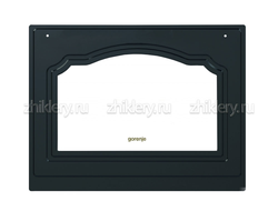 Внешнее стекло двери плиты Gorenje 440384, (597х459)мм, Ретро черное
