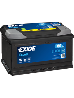 АККУМУЛЯТОР АВТОМОБИЛЬНЫЙ EXIDE EXCELL EB800 R+ 80Ah 640А (En)