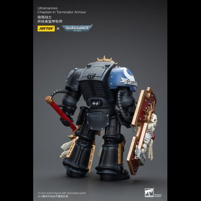 Капеллан-терминатор Ультрамаринов (Warhammer 40k) - КОЛЛЕКЦИОННАЯ ФИГУРКА 1/18 Ultramarines Chaplain in Terminator Armour (JT7080) - JOYTOY