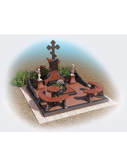 Комплекс на могилу Крест из лезниковского гранита
