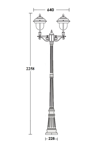 Садово-парковый светильник серии  Madrid BL -2