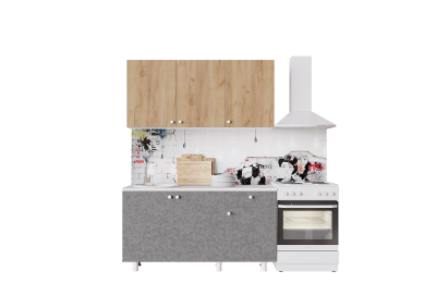 Дуб золото/Бетон