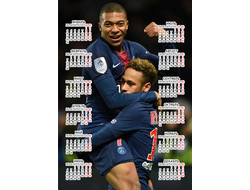 Календарь настенный Kylian Mbappe Lottin, Килиан Мбаппе Лоттен №11