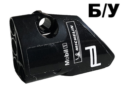 ! Б/У - Technic, Panel Fairing # 1 Small Smooth Short, Side A with White Mobil 1, Michelin, and Porsche Design Logos Pattern Sticker - Set 42096, Black (87080pb053) - Б/У