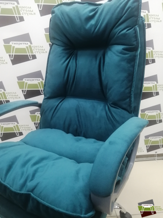 Кресло Кр85 ТГ СП ХРОМ HT20 (ткань морская волна)