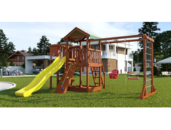 Детская площадка Савушка "Мастер" 4 (Махагон) Plus (горка 3 метра) купить в Воронеже