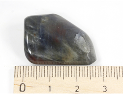 Корунд синий (сапфир), галтовка, Индия (27*23*11 мм, 14 г) №27571