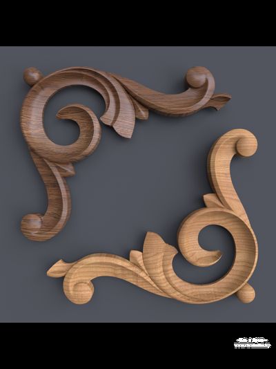 Резной уголок, 3d-model