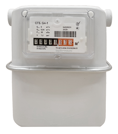 Счетчик газа СГБ G4-1  М33х1,5 (боковой) (левый)